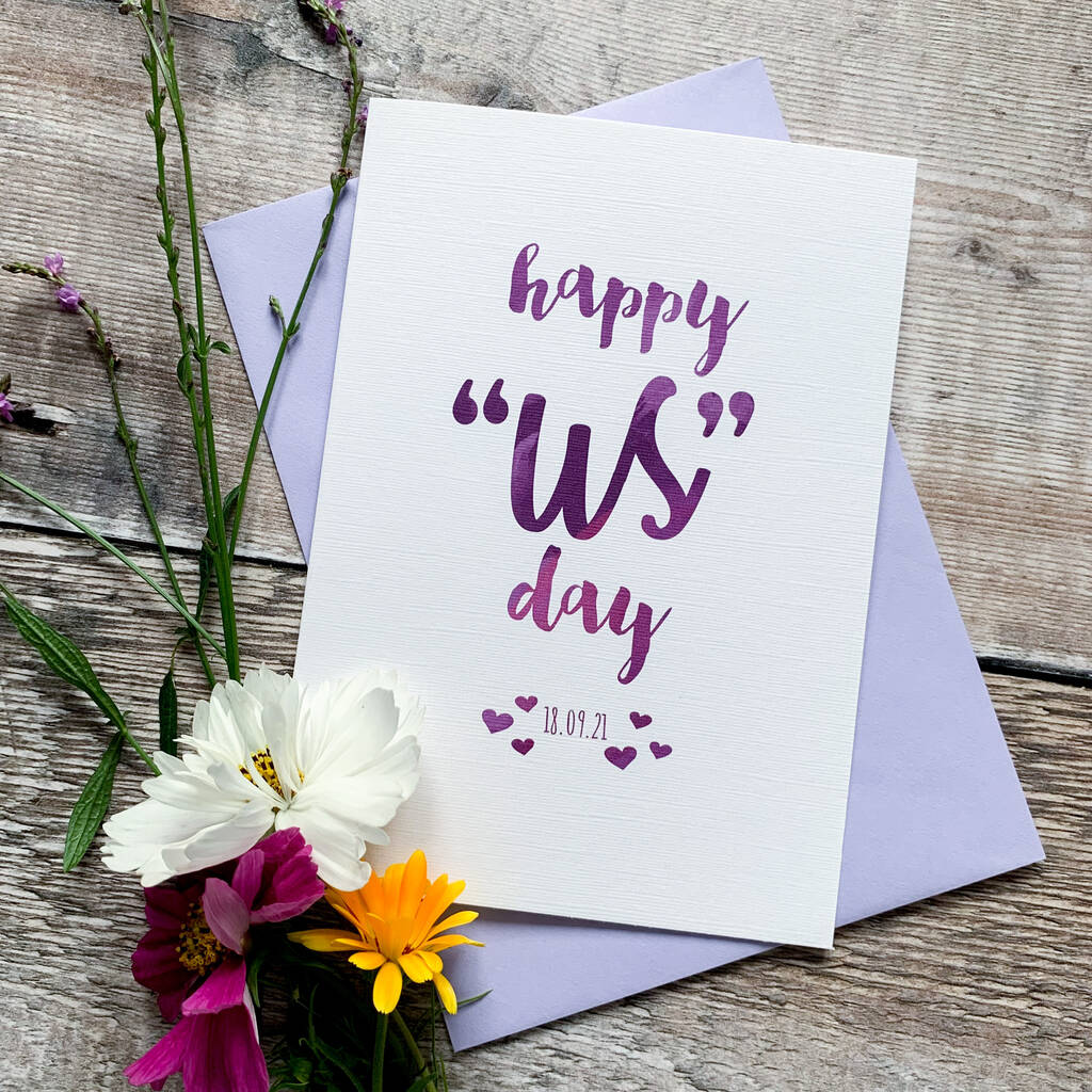 Personalised Happy 'Us' Day Anniversary Card, 1 of 4