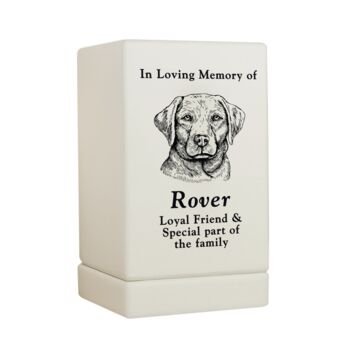 Personalised Dog Breed Small Memorial Urn, 3 of 4