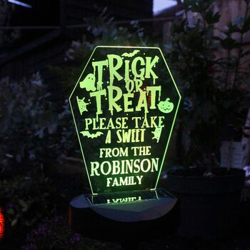 Personalised Trick Or Treat Halloween Solar Light, 4 of 7