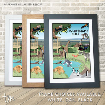 Whipsnade Zoo, Bedfordshire Travel Print, 2 of 5
