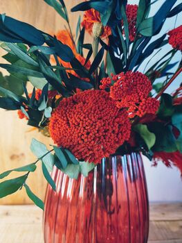 Burnt Orange Dried Flower Bouquet, 2 of 5