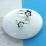 Flower Enamel And Peal Hoop Earrings, thumbnail 1 of 2