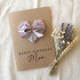 Personalised Birthday Floral Origami Heart Kraft Card, thumbnail 3 of 9