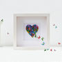 Framed Handmade 3D Colourful Butterfly Heart, thumbnail 1 of 7