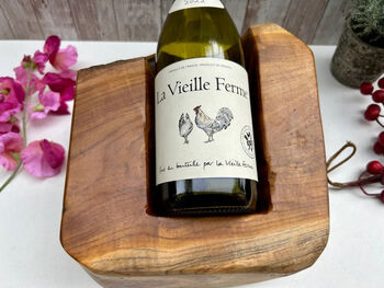 Hand Carved Driftwood Single Wine Bottle Holder Gift, 9 of 9