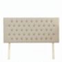 Upholstered Linen Single Headboard With Contrast Button Tufting, thumbnail 5 of 11