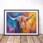 Harris The Highland Coo By Sue Gardner Fine Art Print, thumbnail 1 of 3