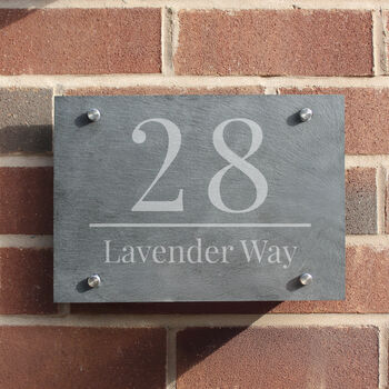 Personalised Large Number Slate House Sign, 3 of 6