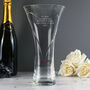 Personalised Heart Ruby Swarovski Hand Cut Glass Vase, thumbnail 2 of 5