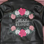 Custom Name Kid Flower Girl Leather Jacket, thumbnail 5 of 7