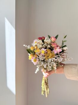Rose Trio Bouquet With Statice And Eucalyptus, 3 of 5