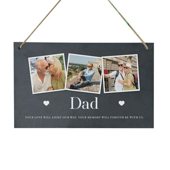 Personalised Photo Memorial Slate Hanging Plaque 25 X 15cm, 6 of 6