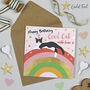 Over The Rainbow Happy Birthday Cool Cat Card, thumbnail 1 of 2