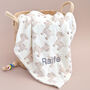 Personalised Baby Giraffe Blanket | Embroidered Name, thumbnail 1 of 8