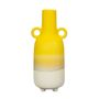 Ombre Glaze Yellow Stoneware Vase With Handles, thumbnail 3 of 4