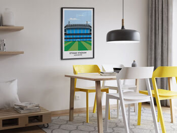 Manchester City Stadium Art Print Gift, 3 of 9