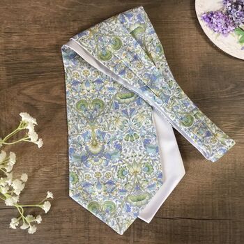 Liberty Blue Green Cravat And Pocket Square Set For Men And Boys, 5 of 7