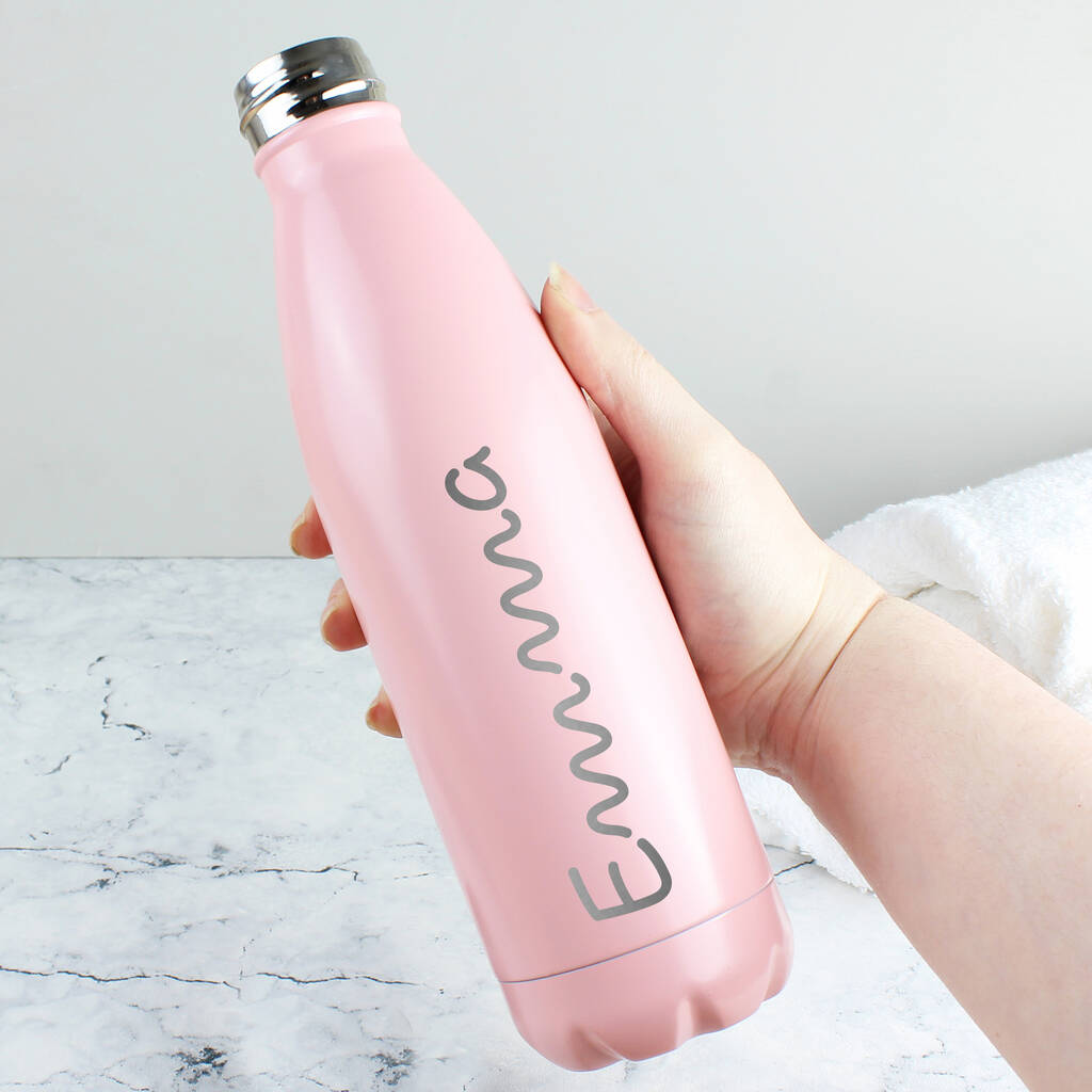 Personalised Pink Island Water Bottle, 1 of 3
