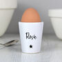 Personalised Easter Star Name Ceramic Egg Cup, thumbnail 3 of 4