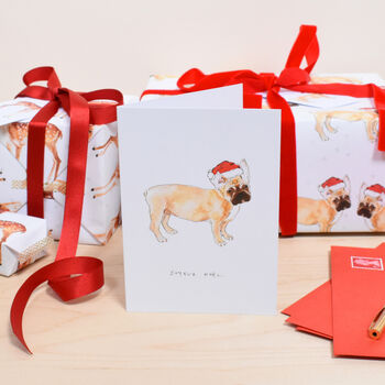 French Bulldog Eco Friendly Wrapping Paper Pack, 4 of 4