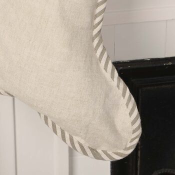 Personalised Nordic Grey Piped Christmas Stocking, 8 of 8