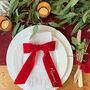 Luxury Personalised Velvet Bow For Table Setting, thumbnail 1 of 7