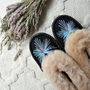 Peacock Brown Sheepskin Moccasin Slippers, thumbnail 7 of 8