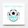 Happy Birthday Football Shield Greeting Card, thumbnail 2 of 6