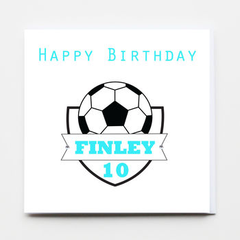 Happy Birthday Football Shield Greeting Card, 2 of 6