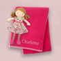 Fran Rag Doll With Personalised Fleece Blanket, thumbnail 3 of 8