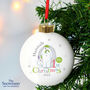 Personalised The Snowman And The Snowdog My 1st Christmas Bauble, thumbnail 1 of 4
