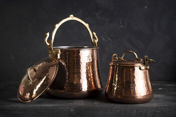 Hammered Copper Tea Flour Coffee Canister, 2500ml Food Storage Jar, 10 of 10
