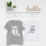 It Was Him/Her! Sibling Rivalry Babygrow And Tee Set, thumbnail 6 of 8