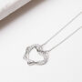 Crystal Encrusted Double Heart Pendant Necklace, thumbnail 1 of 3
