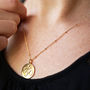 24 K Plated Gold Om Necklace, thumbnail 1 of 4