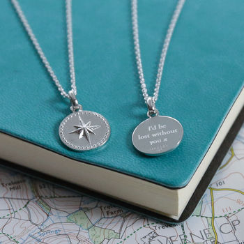 star north necklace compass silver notonthehighstreet pendants necklaces