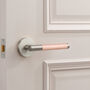 Solid Brass Lever Door Handles With Leather, thumbnail 12 of 12