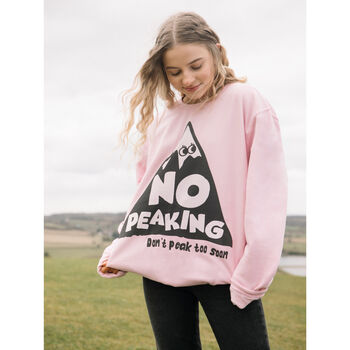 No Peaking Women's Slogan Sweatshirt, 3 of 5