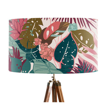 Bright Tropics Two Abstract Jungle Tropical Lampshade, 4 of 6