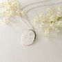 Wildflowers Engraved Personalised Silver Necklace, thumbnail 4 of 12