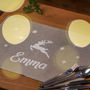 Personalised Linen Christmas Reindeer Placemat, thumbnail 2 of 3
