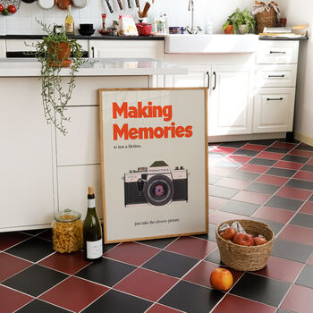 Retro Making Memories Film Camera Wall Print, 6 of 8