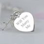 Will You Marry Me Personalised Heart Bracelet, thumbnail 1 of 5
