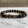 Men's Chelsea Football Fan Tiger's Eye Bracelet, thumbnail 1 of 4