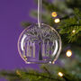 Personalised New Baby Family Tree Dome Bauble, thumbnail 2 of 3
