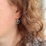 Sky Blue Topaz Circle Earrings, thumbnail 2 of 4