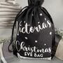 Personalised Christmas Eve Bag Natural With Black, thumbnail 6 of 12