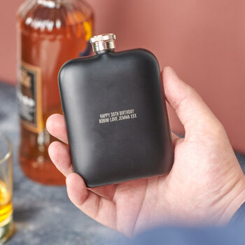 Personalised 30th Birthday Year Hip Flask, 8 of 11