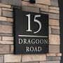 Contemporary Square Matte Black House Sign, thumbnail 2 of 10