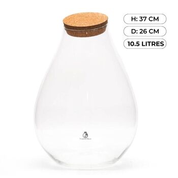 Large Teardrop Glass Container | H: 37 Cm, 2 of 5
